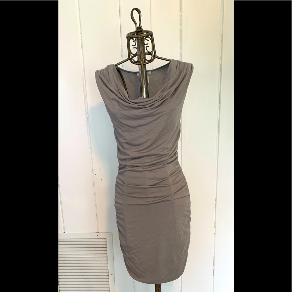 Cute gray body con slip dress